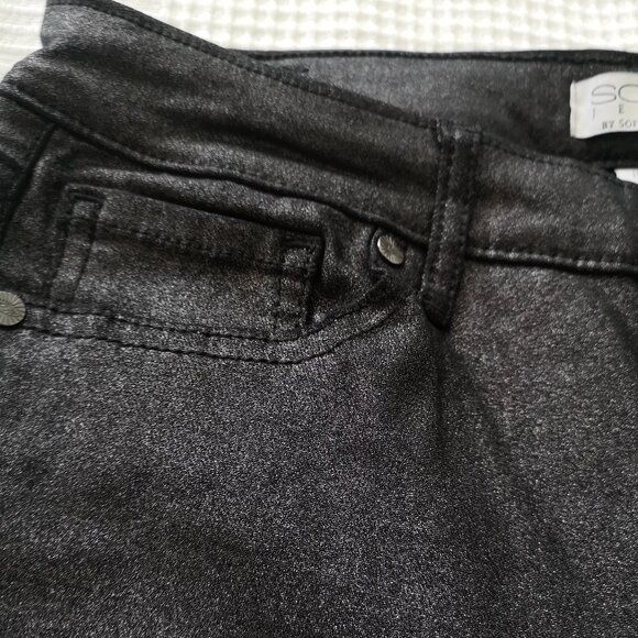 Black Silver Sofia Vergara Jeans Skinny Ankle Cheville Ultra Mince Denim Pants - Picture 7 of 8